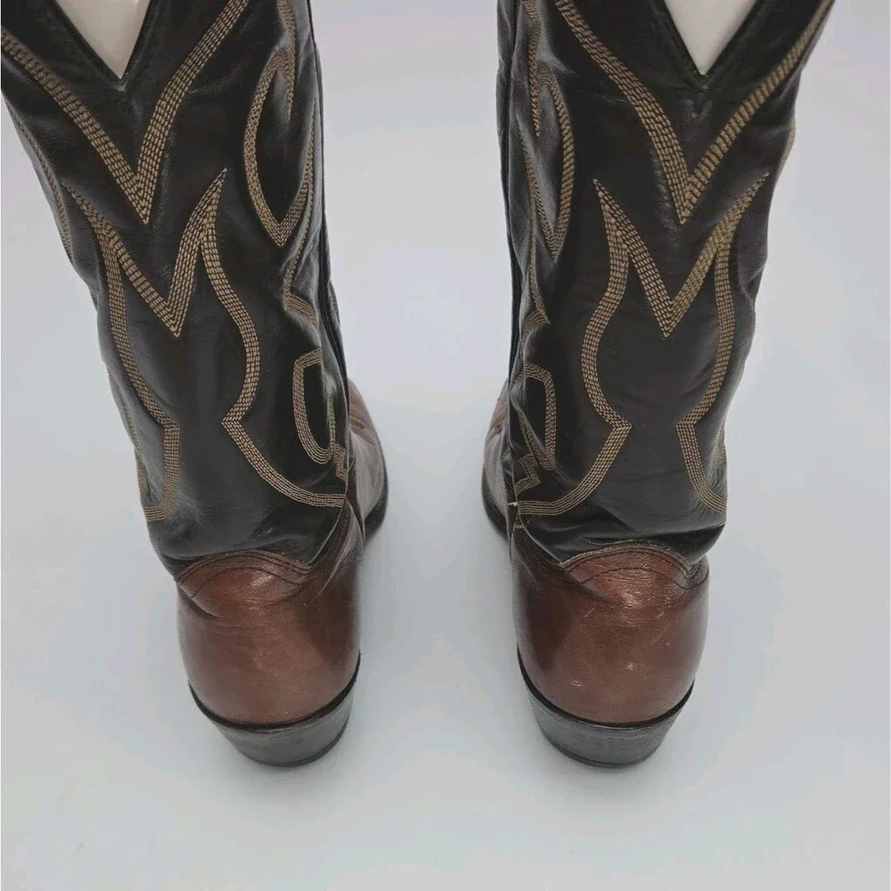 Abilene Boots Men Sz 9D Brown Leather Western Cowboy 2